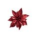 Kerstroos Clip Glitter Rood D8cm  