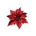 Kerstroos Clip Glitter Kersenrood D18cm  