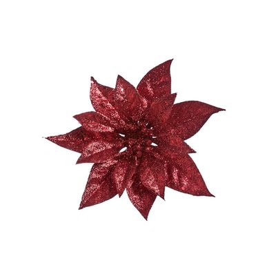 Rose Noel S Clip Cerise Scintil D18cm   Cosy @ Home