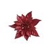 Kerstroos Clip Glitter Kersenrood D18cm  