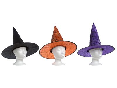 Chapeau Sorciere Av Toiles 3ass 45x38cm 