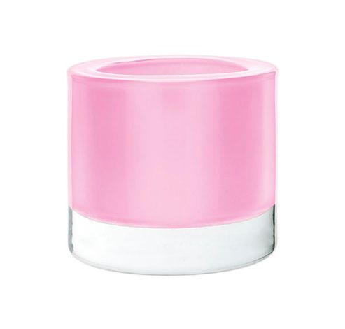 Theelichthouder Set12 Perle Roze D6.5xh6 .5cm In Display  Cosy @ Home