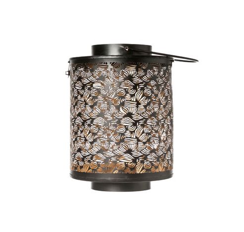 Theelichthouder Oosters D20xh27cm Ijzer Zwart - Goud  Cosy @ Home