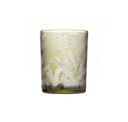 Theelichthouder Tropic Groen D10x12.5cm Glas  Cosy @ Home