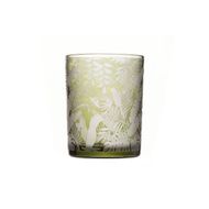 Bougoir Tropic Verre Vert D10x12.5cm  