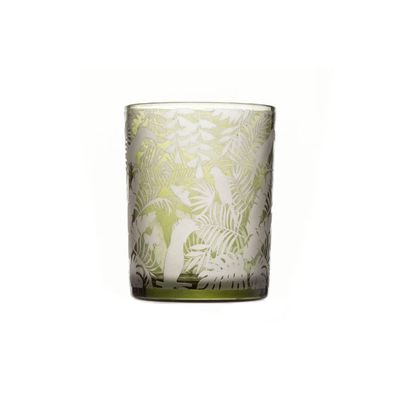 Theelichthouder Tropic Groen D10x12.5cm Glas  Cosy @ Home