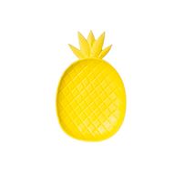 Ananas Plateau Jaune Bois 19x30xh3cm  