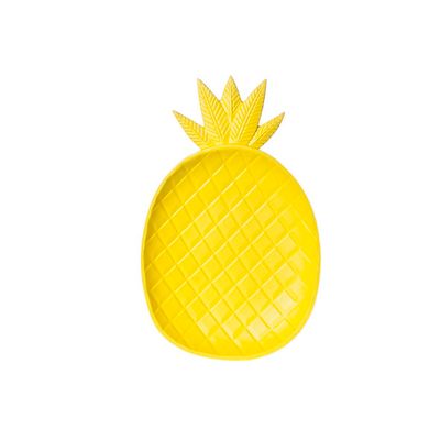 Ananas Plateau Jaune Bois 19x30xh3cm   Cosy @ Home