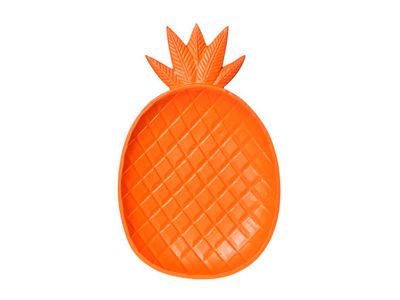 Ananas Bordje Oranje Hout 19x30xh3cm 