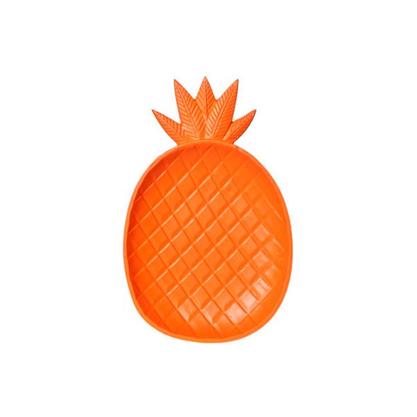 Ananas Bordje Oranje Hout 19x30xh3cm  