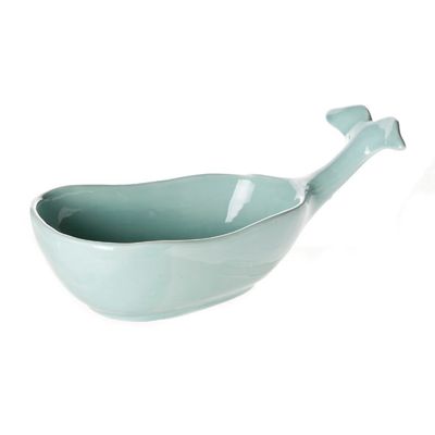 Assiette Baleine Turquoise Cl Ceramique 21x12xh12cm  Cosy @ Home