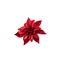 Kerstroos Clip Glitter Kersenrood 8cm  