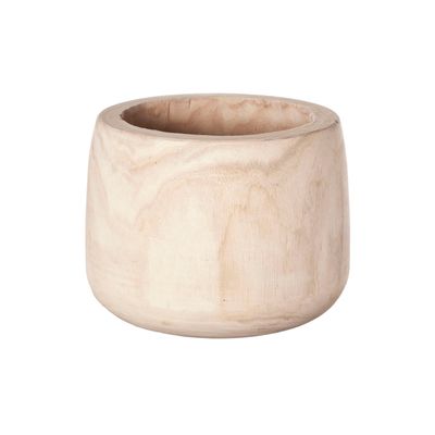 Bloempot Hout Natuur 22x22x17cm   Cosy @ Home