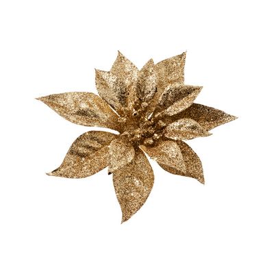 Kerstroos Clip Glitter Goud D18cm   Cosy @ Home