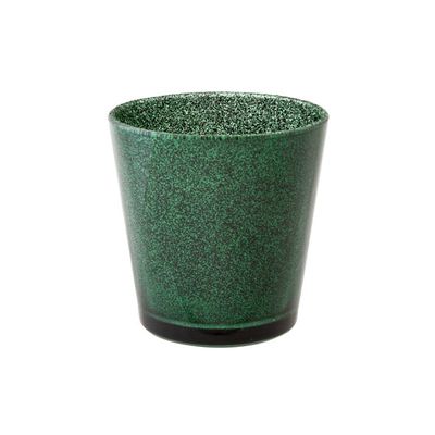 Theelichthouder Glitter Donkgroen 7xh7,5 Cm  Cosy @ Home