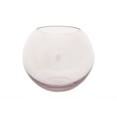 Vase  Rose Rond Verre D18xh15cm   Cosy @ Home