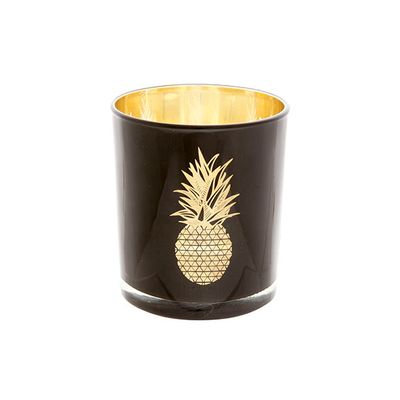 Theelichthouder Ananas Zwart-goud 8.5x10 Cm  Cosy @ Home