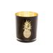 Cosy @ Home Theelichthouder Ananas Zwart-goud 8.5x10 Cm