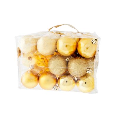 Boule De Noel Set48 Dore Mix D6cm Dans Valise En Plastique Avec Fermeture  Cosy @ Home