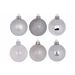 Kerstbal Set48 Mix Zilver D6cm In Plastic Tas Met Rits 