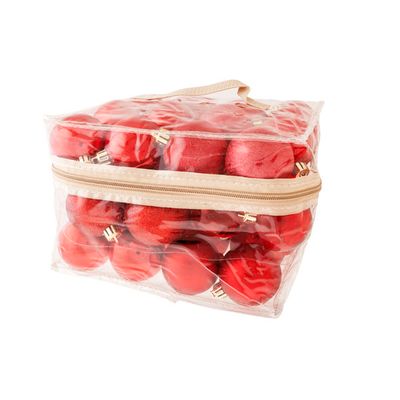 Boule De Noel Set48 Rouge Mix D6cm Dans Valise En Plastique Avec Fermeture  Cosy @ Home