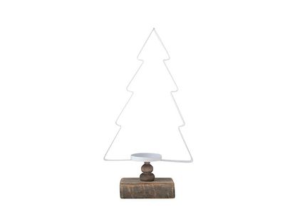 THEELICHTH.KERSTBOOM WIT 21X6XH38CM