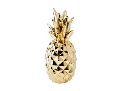 ANANAS  GOUD RESINE 15X15XH32CM