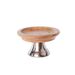 Cosy @ Home Cake Plateau Met Voet Hout D20xh10cm Voet In Aluminium