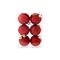 Kerstbal Set6 Glitter Donkerrood D6cm In Pvc Box 