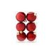 Kerstbal Set6 Glitter Donkerrood D6cm In Pvc Box 