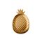 Schaaltje Ananas Goud Hout 22x35x2.5cm  