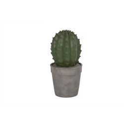 Cosy @ Home Cactus Vert Dans Cachepot Gris  D12xh24c Resine 