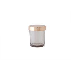 Cosy @ Home Boug Verre Gris Couvercle Dore 6x6x7  