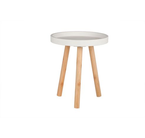 TAFEL ROND HOUT WIT 30X30X36CM  Cosy @ Home