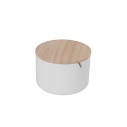 Juweeldoos Modern Hout Wit 13x13x9cm Rond 