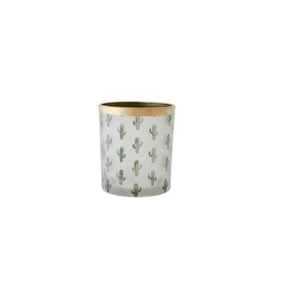 Theelichthouder Cactus Groen Goud D9xh10 Cm  Cosy @ Home