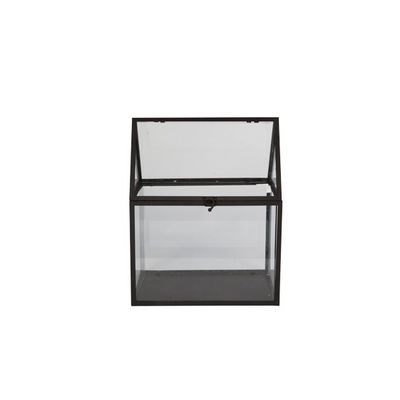 Serre Glas Rand Zwart 32x20x40xm   Cosy @ Home