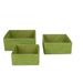 Cosy @ Home Summer Green Mandjes Set3 Vierkant 21x21x9cm 18x18x8cm 15x15x7cm