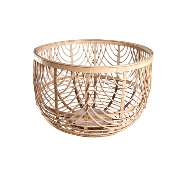 Cosy @ Home Louise Mand Rond Hout Grijs  42x42x28cm 