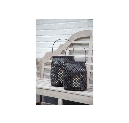 Lanterne Bambou Noir 23x23x29cm   Cosy @ Home