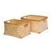 Cosy @ Home Bao Mand Set2 Hout Natuur 38x32x21cm 34x25x20cm