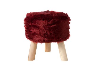 Tabouret  Bordeaux Rond Laine 35x35xh0 W Ith Hangtag