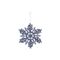 Sneeuwvlok Hanger Donkerblauw Kunststof 14xh14 Glitter 