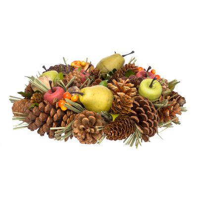 Couronne Automne Naturel Rond Pvc 26x26x H8  Cosy @ Home