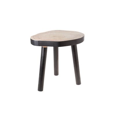 Table D'appoint Noir Rond Bois 35,5x28xh 35,5  Cosy @ Home