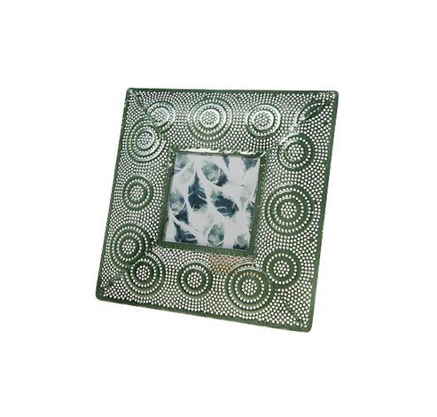 Fotokader Groen Rond Metaal 22x2xh20   Cosy @ Home