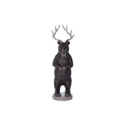 Cosy @ Home Ours Deco Chocolat Polyresine 14x13xh42, 5 Antlers 