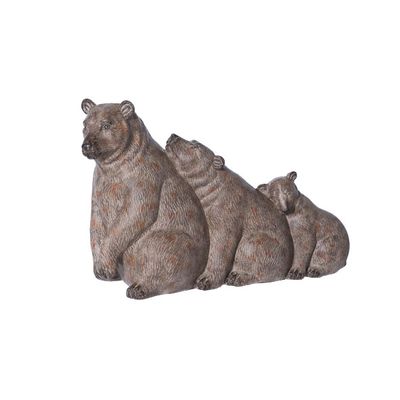 Famille D'ours Brun Polyresine 32x12,5xh 20 Sitting  Cosy @ Home