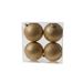 Kerstbal Set4 Glitter Goud D10cm In Pvc Box 