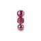 Kerstbal Set3 Mix Burgundy D15cm Kunststof Mat Glitter Blinkend 